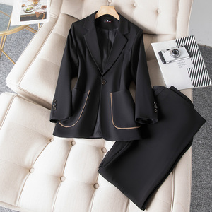 Jaket blazer wanita lengan panjang, jaket kerja <span class=keywords><strong>Formal</strong></span> wanita komuter satu kancing, lengan panjang baru musim semi 2024 dengan blus ramping - Product Image 3