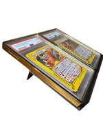 Soportes elevadores para tarjetas de exhibición que almacenan tarjetas tipo slab y más