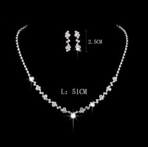 Colgante <span class=keywords><strong>de</strong></span> gota <span class=keywords><strong>de</strong></span> agua con diamantes <span class=keywords><strong>de</strong></span> imitación, <span class=keywords><strong>collar</strong></span> <span class=keywords><strong>y</strong></span> pendientes chapados en <span class=keywords><strong>plata</strong></span> <span class=keywords><strong>de</strong></span> cristal, conjunto <span class=keywords><strong>de</strong></span> joyería <span class=keywords><strong>de</strong></span> Boda nupcial elegante - Product Image 3