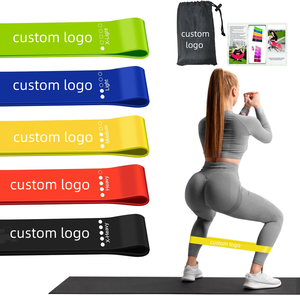 Bandas de resistencia para gimnasio portátiles con logotipo privado personalizado, juegos de bucles, bandas de ejercicio cortas de látex ecológicas, círculo para entrenamiento - Product Image 2