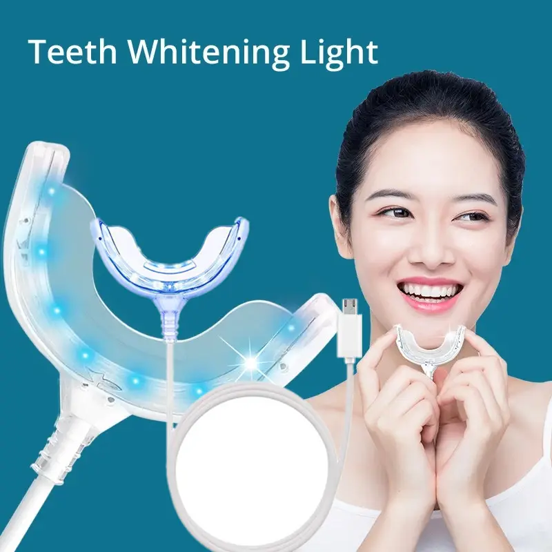 Home Use 16x More Powerful Blue LED Light, Mouth Tray Teeth Whitening Enhancer Light Teeth Whitening Accelerator Light