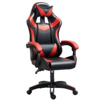 Chaise de jeu ergonomique avec repose-pieds, appui-tête confortable et soutien lombaire