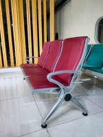 Chaises d'attente modernes en cuir PU à 3 places avec accoudoirs pour salle à manger, hall, conférence, réception, sièges pour invités, cliniques, salons de coiffure