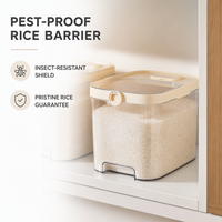 Réservoir de stockage de riz de qualité alimentaire, capacité de 5 L, hermétique, anti-insectes, anti-humidité, récipient de cuisine