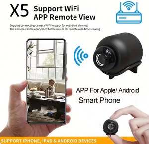 กล้องวงจรปิดไร้สาย X5 Mini Wifi ความละเอียด HD 720P มองเห็นในเวลากลางคืน ตรวจจับความเคลื่อนไหว รูปทรงปุ่ม สำหรับรักษาความปลอดภัยภายในบ้าน - Product Image 2
