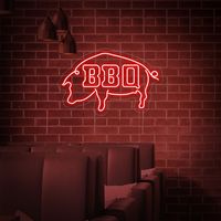 Enseigne au néon personnalisée pour barbecue, décoration de magasin, restaurant, boucher, anatomie de vache, enseigne lumineuse au néon LED, logo, décoration murale, décoration intérieure, lumières au néon, logo
