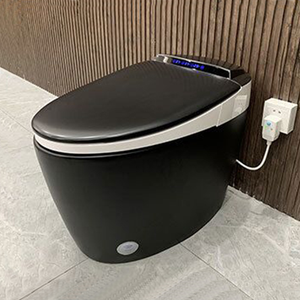 Siège <span class=keywords><strong>de</strong></span> bidet électrique à chasse automatique <span class=keywords><strong>de</strong></span> luxe, WC monobloc, <span class=keywords><strong>toilette</strong></span> intelligente noire mate avec té<span class=keywords><strong>l</strong></span>écommande - Product Image 3