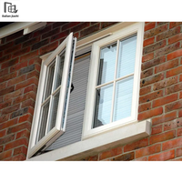 Fenêtre à battant horizontal en PVC, design minimaliste, verre trempé, moustiquaire en fibre de verre, volet en plastique, garantie 5 ans pour hôtel