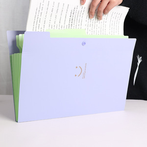Carpeta de presentación X510 PP, archivo expandible de 5 bolsillos, organizador de documentos de acordeón, cierre elástico, textura acanalada, tamaño <span class=keywords><strong>A4</strong></span>/Carta - Product Image 3