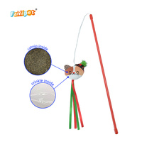 Famipet Fabricant, Vente en gros personnalisée, Jouet interactif pour chaton et bâton de chat à chatouiller, design thème Noël, avec herbe à chat