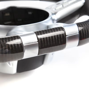 Volant en fibre de carbone en cuir de haute qualité pour <span class=keywords><strong>Mercedes</strong></span> Benz classe S W204 W212 W207 X204 X164 W463 C63 SLK GLK - Product Image 2