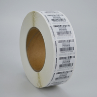 Etiquetas Adhesivas de Papel para Embalaje con Código de Barras, Impresión Personalizada en Rollo, Doble Capa, Forro Doble Privado