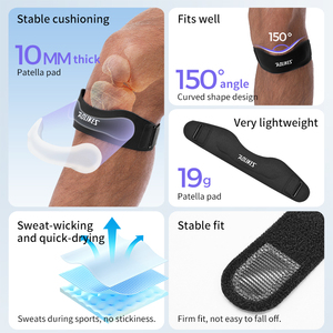 Aolikes Banda Rotuliana Deportiva, Protector <span class=keywords><strong>de</strong></span> Rodilla para Hombres, Protección <span class=keywords><strong>de</strong></span> <span class=keywords><strong>Menisco</strong></span> para Articulaciones Lesionadas, <span class=keywords><strong>Rodillera</strong></span> Amigable con la Piel para Correr y Ciclismo 7922 - Product Image 4