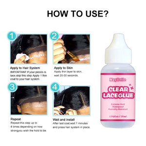 <span class=keywords><strong>Colle</strong></span> Invisible pour Perruque 38ml, Tenue 4 à 6 Semaines, Marque Privée, Transparente, Parfum Fruité, Meilleure <span class=keywords><strong>Colle</strong></span> pour <span class=keywords><strong>Lace</strong></span> Waterproof - Product Image 5