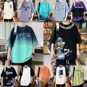 เสื้อยืด<span class=keywords><strong>แขน</strong></span>สั้นทรงสปอร์ตบ็อกซี่สำหรับผู้ชาย พิมพ์ลายเพชร ผ้าหนัก 180 กรัม ทรงหลวม พร้อมบริการ OEM - Product Image 5