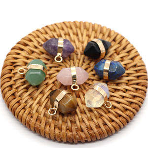 B3898 15*17mm pierre de naissance brute pendentif à breloques point opale quartz pierre pendentif à breloques pour la fabrication - Product Image 4