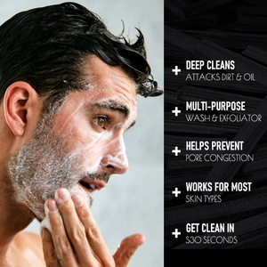 Nettoyant quotidien pour hommes pour peau grasse Marque privée Nettoyage en profondeur Lutte contre les boutons huile Anti acné Charbon de bois <span class=keywords><strong>Bichotan</strong></span> - Product Image 4