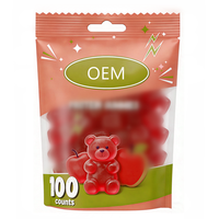Gummies naturels de 17g pour la croissance musculaire, isolat de protéines de lactosérum, saveur fraise, gummies sportifs pour adultes, faibles en calories, sans édulcorants artificiels