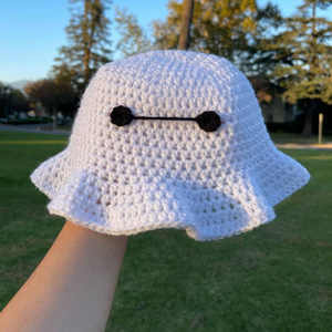 Sombrero de Ganchillo Hecho a Mano <span class=keywords><strong>con</strong></span> Diseño de Calabaza y <span class=keywords><strong>Fantasma</strong></span> para Fiesta de Halloween |   Ropa para Festivales al Aire Libre para Niños y Adultos - Product Image 6