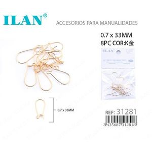 Ganci per orecchini in oro Ilan 0,7x33 mm per accessori per la creazione di gioielli - Product Image 2
