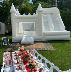 Castillo Inflable Blanco para Fiestas con <span class=keywords><strong>Piscina</strong></span> de Pelotas, Tobogán Acuático y <span class=keywords><strong>Piscina</strong></span> - Product Image 4