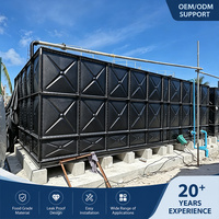 Réservoir d'eau OEM en PRV/FRP/SMC, taille personnalisée, panneau modulaire, direct usine, de 1m³ à 5000m³ pour distributeurs, entrepreneurs et projets