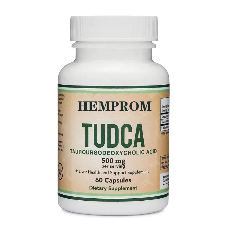 도매 Tudca 캡슐 Tauroursodeoxycholic 산 500mg 지방 간 해독 심장 갑상선 보충 면역 지원