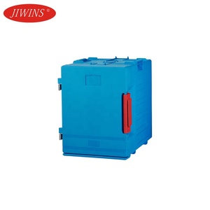 Premium Blue Front-Mounted Aislado Food Pot Carrier Caja de transporte con aislamiento térmico para Catering - Product Image 6