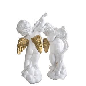 JY europeo retrò angelo scultura carina decorazione statua in resina soggiorno camera da letto ornamento piccolo angelo cupido - Product Image 2
