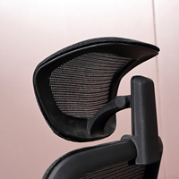 Chaise de bureau ergonomique à dossier haut en maille avec appui-tête, support lombaire, siège bleu sarcelle, base pivotante chromée pour bureau à domicile