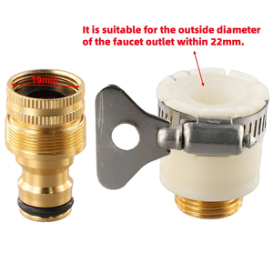 Conectores de grifo de manguera de jardín universales 3 en 1, adaptador de grifo de 15 ~ 23mm, Conector de agua de jardín de latón - Product Image 3