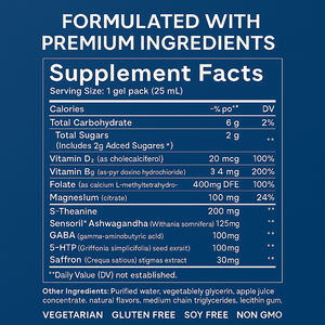 <span class=keywords><strong>Ashwagandha</strong></span> 5-htp Gaba Vloeibare Gel Stemmingsondersteuningssupplementen Voor Volwassenen Niet Voor Zwangere Vrouwen Bessensmaak - Product Image 4