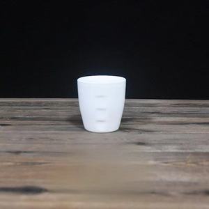 Tùy chỉnh Dày Trắng gốm nhỏ thẳng tách trà đặt nhà hàng ly cà phê mà không cần xử lý - Product Image 6