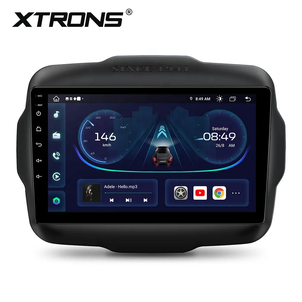 XTRONS 9 "Android 13 AutoRadio 4G LTE Audio lettore DVD doppio Din Carplay schermo per Jeep rinnegato 2015-2020