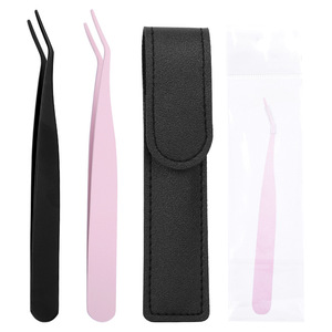 Las nuevas pinzas para pestañas postizas de acero inoxidable con forma de cisne de Nilans - recomendadas por técnicos de pestañas para principiantes. - Product Image 4