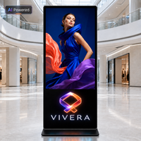 Kiosco Humano Digital Interactivo con IA de 55 Pulgadas con Pantalla Táctil, Cámara y Asistente Multilingüe para Recepción Virtual y Orientación