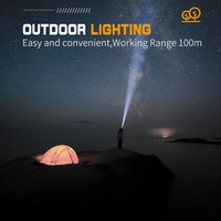Senter LED Tenaga Surya Mini ABS Tahan Lama dengan Daya 0.5W IP66 Garansi 2 Tahun 50000 Jam LiFePO4 Pengisian Ganda