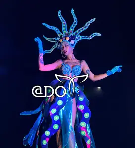 Disfraces <span class=keywords><strong>de</strong></span> Halloween para <span class=keywords><strong>mujer</strong></span>, bares <span class=keywords><strong>de</strong></span> carnaval, cantante, club nocturno, crucero, parque <span class=keywords><strong>de</strong></span> temática marina, <span class=keywords><strong>pulpo</strong></span>, GOGO, espectáculo <span class=keywords><strong>de</strong></span> escenario, DS - Product Image 1