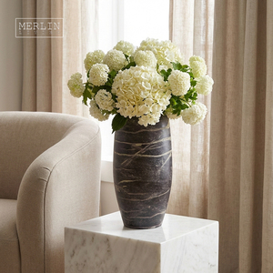 Vase décoratif <span class=keywords><strong>Merlin</strong></span> Living en céramique pour la maison, vase à fleurs, autres décorations d'intérieur, décorations d'hôtel, vente en gros de la fabrique de céramique de Chaozhou - Product Image 3