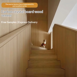 Panel de Pared Decorativo de Madera Contrachapada de Grado E0 <span class=keywords><strong>para</strong></span> Protección Ambiental, Panel de Pared de Fibra de Madera sin Costuras con Cristal de Carbono - Product Image 4