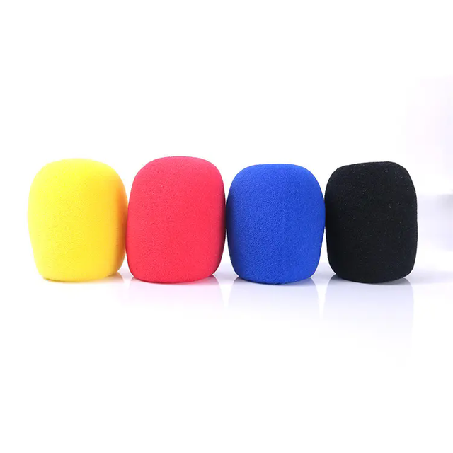 Thick Colorful Foam Mic Cover Handheld Stage Microphone Windscreen Reusable Foam Covers for KTV Broadcasting