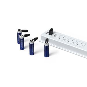 미국 재고 직접 배송 Xtar 4 개/팩 USB-C 빠르고 쉬운 충전 1.5V <span class=keywords><strong>AA</strong></span> 4100mWh 2450mAh 충전식 리튬 이온 배터리 셀 - Product Image 3