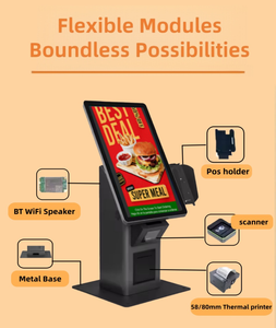 Sistema de Llamada Autoservicio WUXIN de 21.5/24'' para Kiosco McDonald's, Método de Pago con Escáner de Tarjeta de Crédito, Kiosco de Pedidos Autoservicio para Restaurantes - Product Image 5