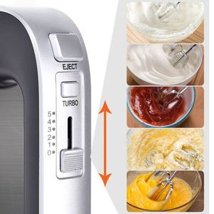 Batteur à œufs électrique à main en acier inoxydable Cx-6651 Base 5 vitesses Turbo 200w 250w 300w 350w, couleur personnalisée, avec base de rangement - Product Image 2