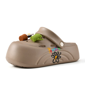 Women's <b>Clogs</b> EVA Closed Toe Height Increasing Non Slip Breathable Daisy Design Beach Sandals Size 35-40 Off White - Product Image 5