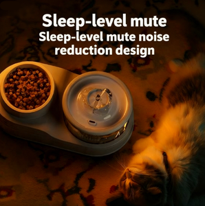 Suministros para mascotas para gatos y perros, dispensador de agua automático 2 en 1 resistente al agua de gran capacidad <span class=keywords><strong>silencioso</strong></span> móvil y alimentador - Product Image 4