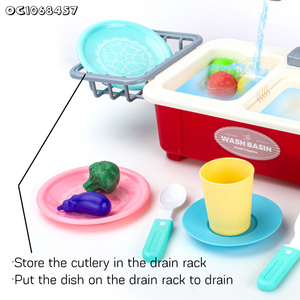 Enfants moderne jouet <span class=keywords><strong>cuisine</strong></span> en plastique lave-vaisselle évier ensemble semblant jouer accessoires <span class=keywords><strong>simulation</strong></span> et <span class=keywords><strong>prix</strong></span> avec des fruits et légumes - Product Image 5