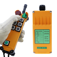 Control remoto de radio inteligente industrial con 6 botones de una sola velocidad, grúa puente, venta al por mayor de fábrica de 2017