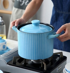 Casserole en céramique de spodumène non revêtue, compatible avec le feu ouvert, pour lait, soupes et autres préparations culinaires - Product Image 5