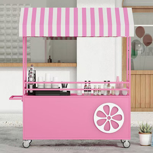 Décorations de mariage, chariot de nourriture mobile de rue en plein air, chariot à bonbons <span class=keywords><strong>pour</strong></span> fête, chariot à café en métal <span class=keywords><strong>pour</strong></span> événements - Product Image 4